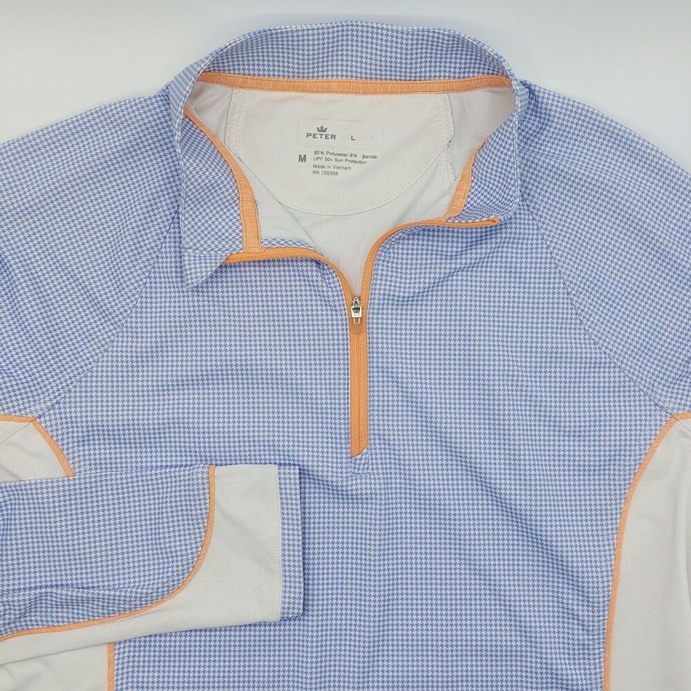 Peter Millar Lightweight Sun Comfort Base Layer Top Women's Medium UPF 1/4 Zip